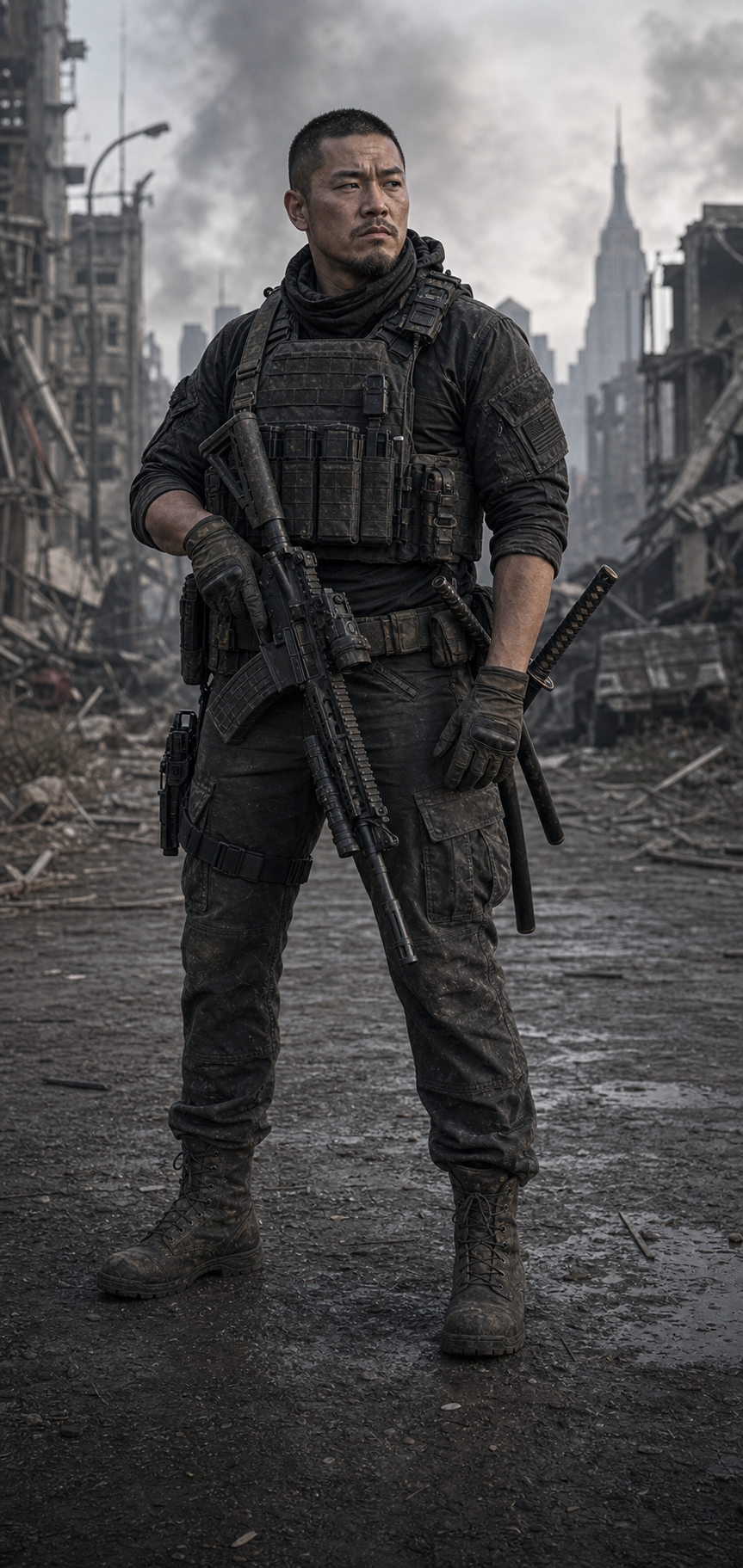 Interpretive character rendering of Blake Tanaka