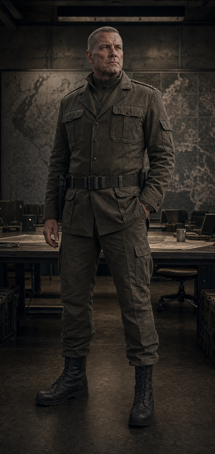 Interpretive character rendering of General Mark Cornelius