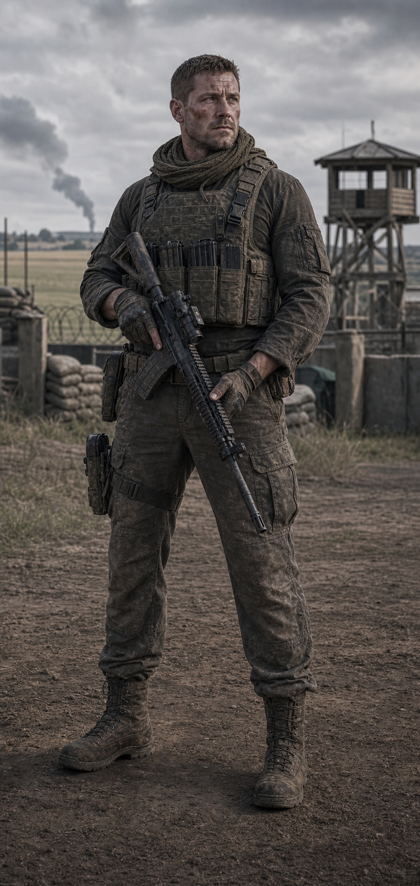 Character rendering of Sergeant Sharp, interpreted from Extinction Cycle book descriptions