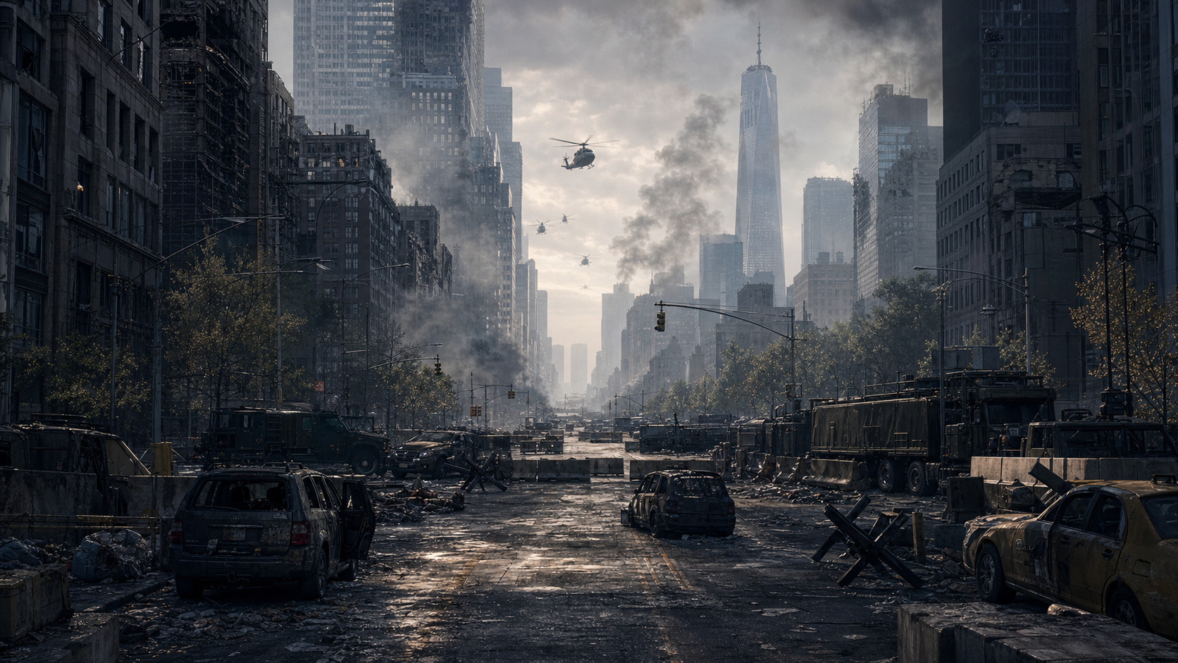 Interpretive rendering of New York City based on Extinction Cycle story context