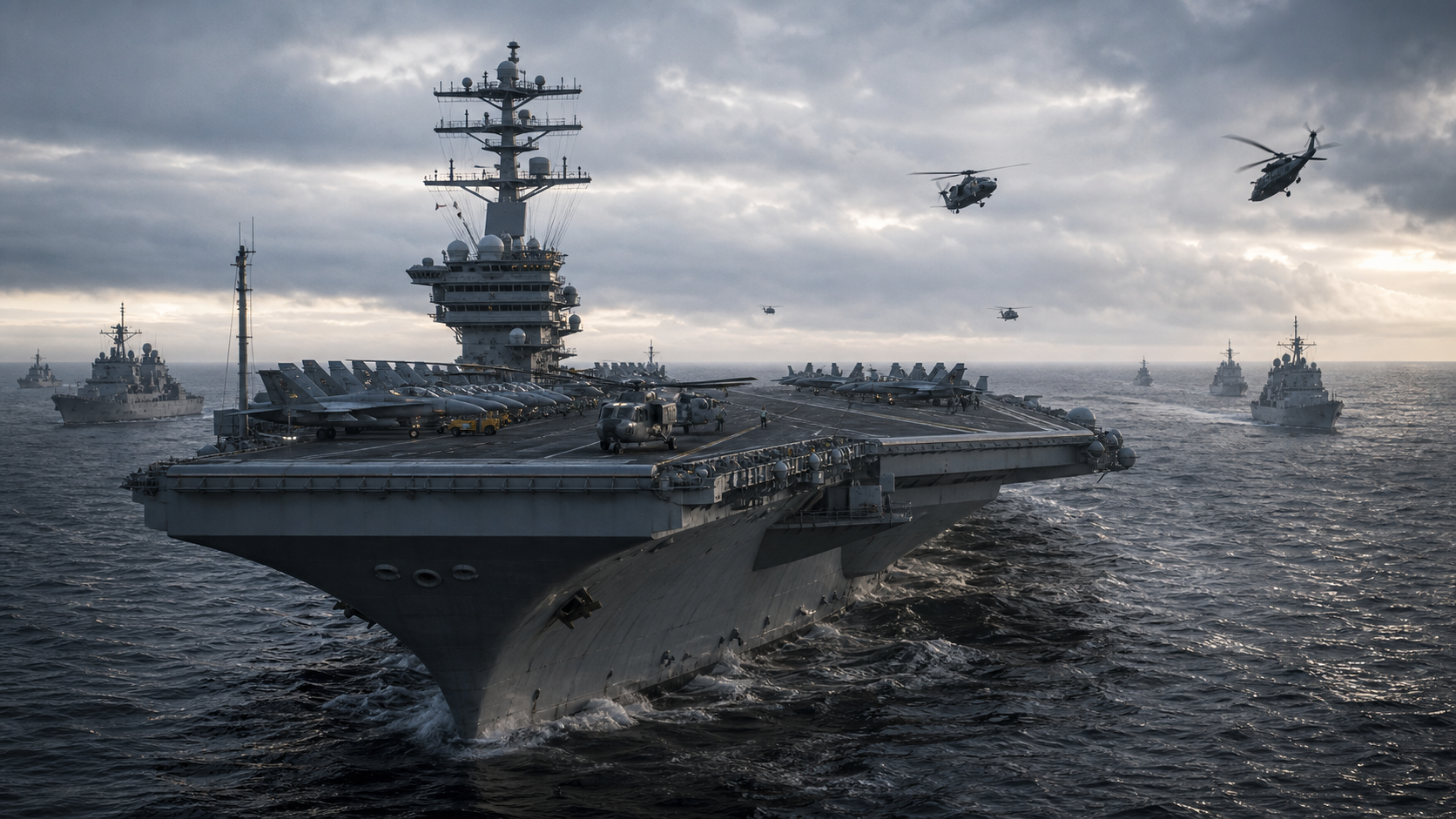 Interpretive rendering of USS George Washington based on Extinction Cycle story context
